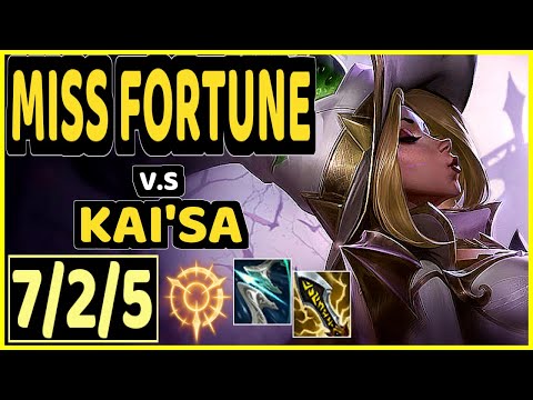 APOLLO (MISS FORTUNE) vs KAI'SA - 7/2/5 KDA BOTTOM ADC GAMEPLAY - NA Ranked DIAMOND