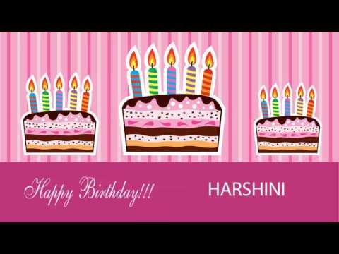 Harshini  Card Tarjeta   Happy Birthday
