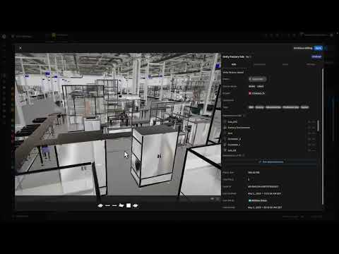  Factory floor model in Unity Asset Manager streamed using 3DDS