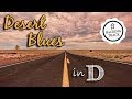 Slow Desert Blues Backing Track in D