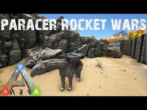 ARK: Survival Evolved - Paracer Rocket Turret Wars!