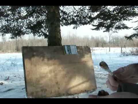 Exploding .22 mag arrowhead test #1.avi