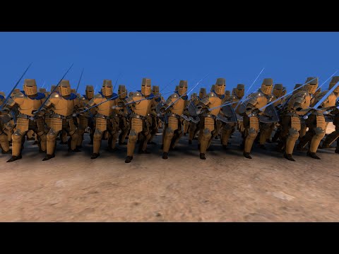300 Golden Knights vs 8000 Ancient Warriors Attacking From Different Angles - UEBS