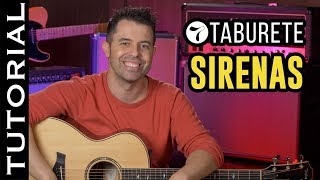 Cómo tocar SIRENAS de Taburete en guitarra ACORDES y RITMO   | Guitarraviva