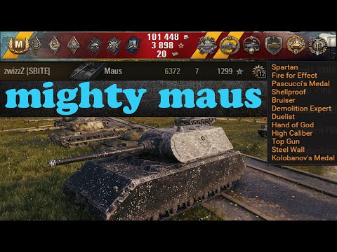 Maus 🔝 mighty  6.4k dmg 5.7k block 🔝 World of Tanks ✔️