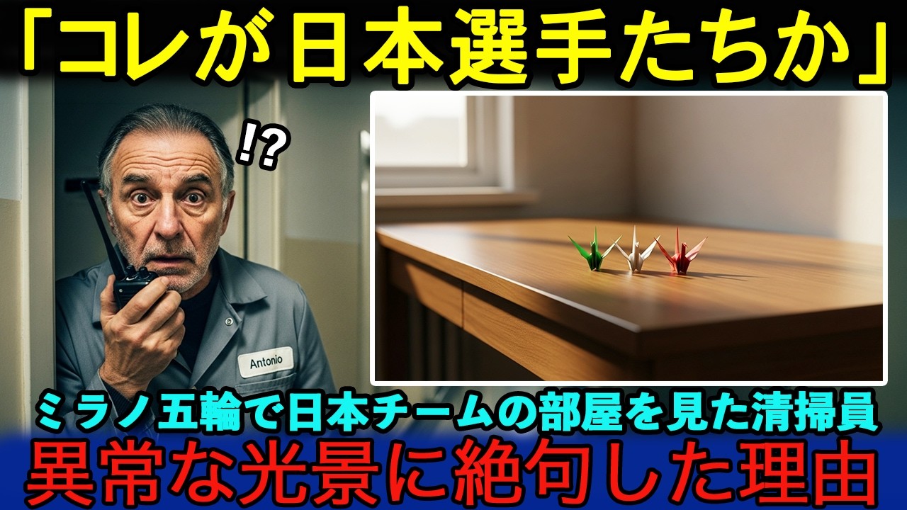 【海外の反応】ミラノ五輪で日本チームの部屋だけが異常だった…65歳の清掃責任者が涙した真実