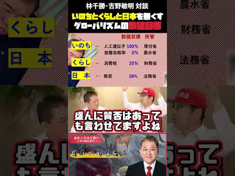 現代経済学科 いのちとくらしと日本を無くすグローバリズムの数値目標 林千勝・吉野敏明 対談 #吉野敏明 #政治 #林千勝 #WHO