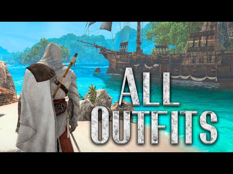 ALL ASSASIN'S OUTFITS IN 7 MINUTES / ASSASSIN'S CREED IV: BLACK FLAG (1440p)