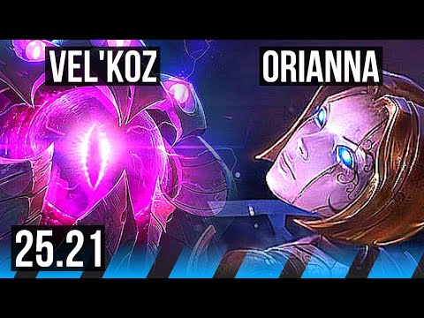 VEL'KOZ vs ORIANNA (MID) | Legendary | KR Master | 25.21