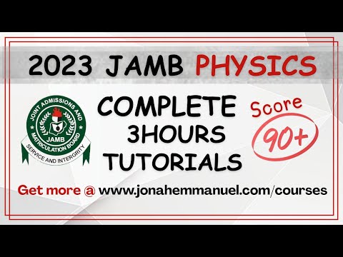Physics 2023 JAMB FULL Past Questions and Answers: JAMB Physics Tutorial | Physics JAMB Solution