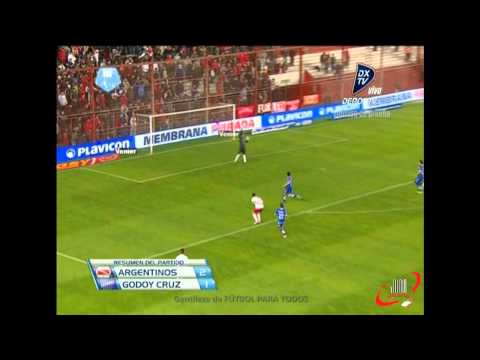 GOLES - ARGENTINOS 2 GODOY CRUZ 1 - FECHA 4 (25 08 2012)