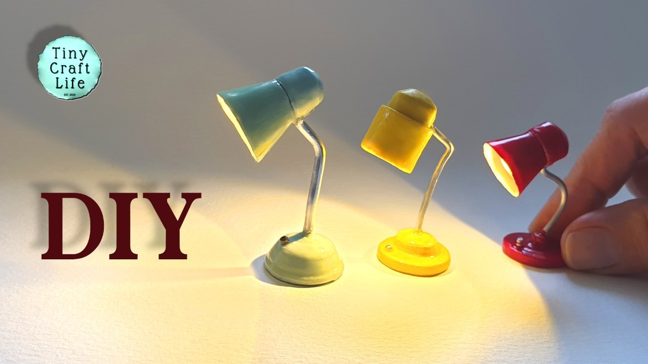 EASY Battery Operated LAMPS: 80s Vibes #MiniLamp #80sMiniature #RetroDecor #80sMiniature #Miniatures