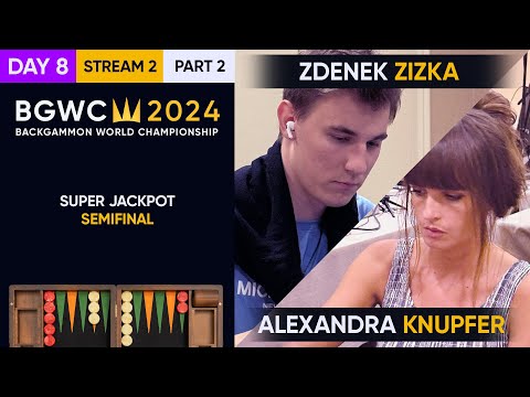 Backgammon World Championship 2024 - DAY 8, Stream 2 P2 - Super Jackpot Semifinals