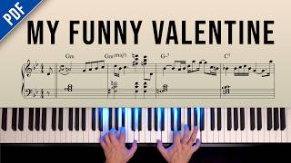 My Funny Valentine – Calming Jazz Piano Studies + Backing Tracks