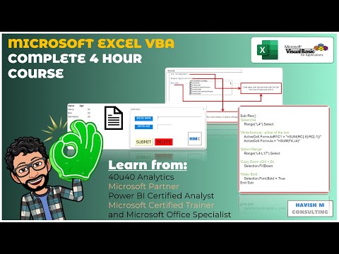 MICROSOFT EXCEL VBA - COMPLETE 4 HOUR COURSE