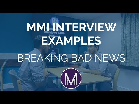 MMI Interview Examples | Breaking Bad News | Medic Mind