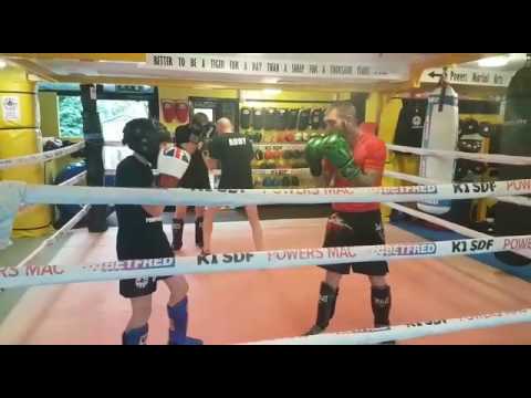 Kai addy kicking me ass an craig addy sparring with nathan riddle