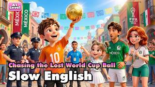 Chasing the Lost World Cup Ball – Family Adventure in Mexico | Easy English Listening Practice (A2)