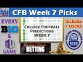 Week 7 College Football Picks and Locks for every Big Ten, Mountain West, and PAC-12 Game