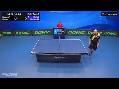 19:40 Krzysztof Placek 1:3 Michal Markowski 14.09.2023 | TT Euro.Cup Women Poland Master.