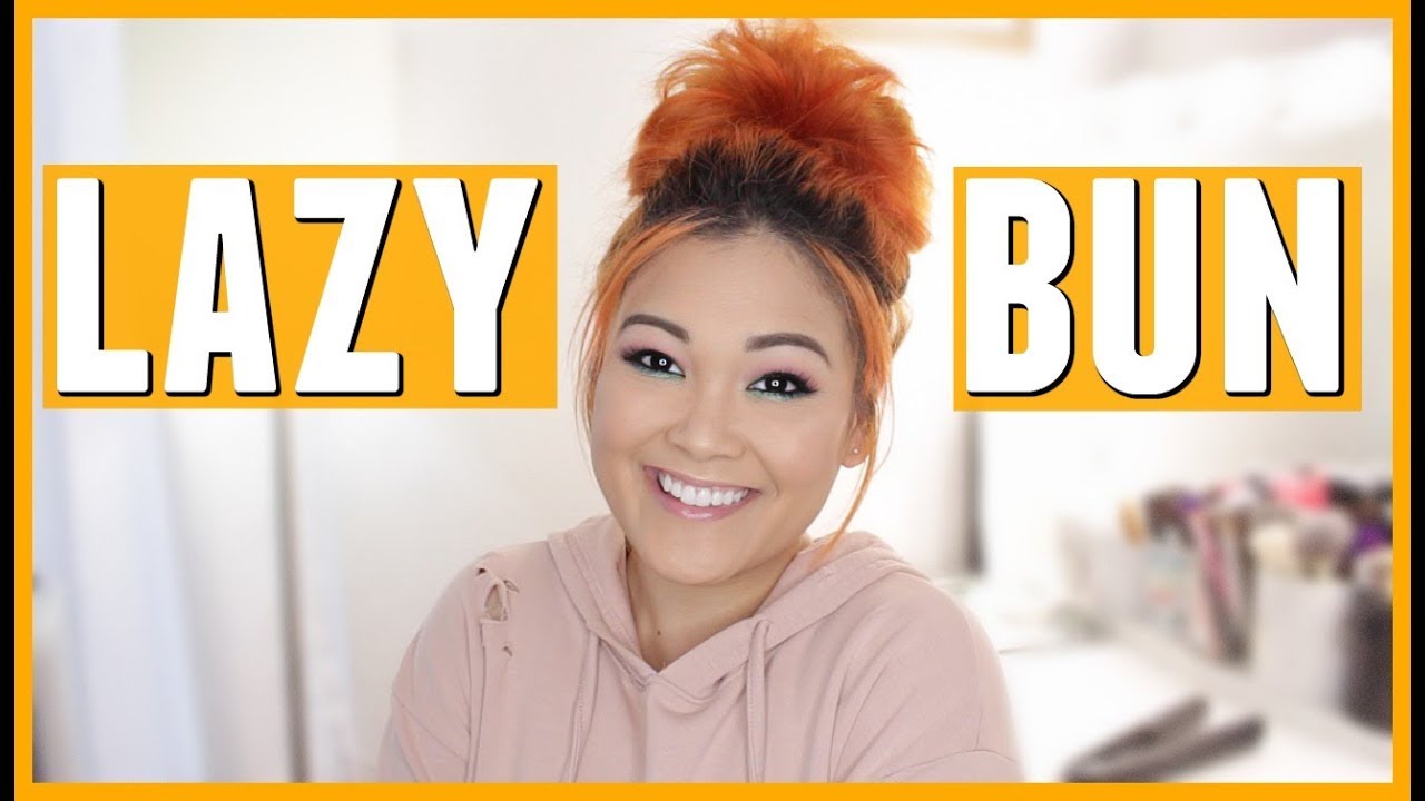 Big Messy Lazy Bun Hair Tutorial // Easy Effortless Hairstyle