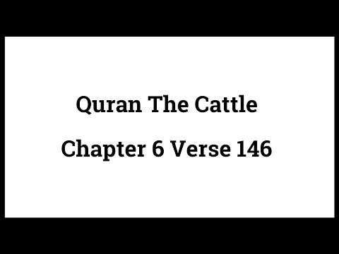 Quran The Cattle 6:146