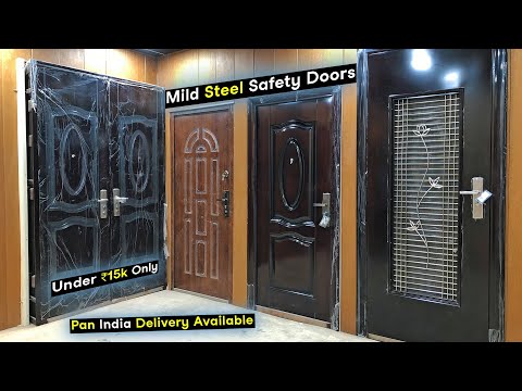 Iron polished mild steel door, for home, thickness: .8