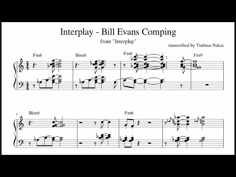 Interplay - Bill Evans Comping Transcription (Partial)