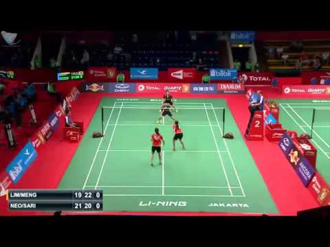 2015 TOTAL BWF World Championships R64 WD LIM Yin Loo MENG YEAN Lee vs NEO SARI