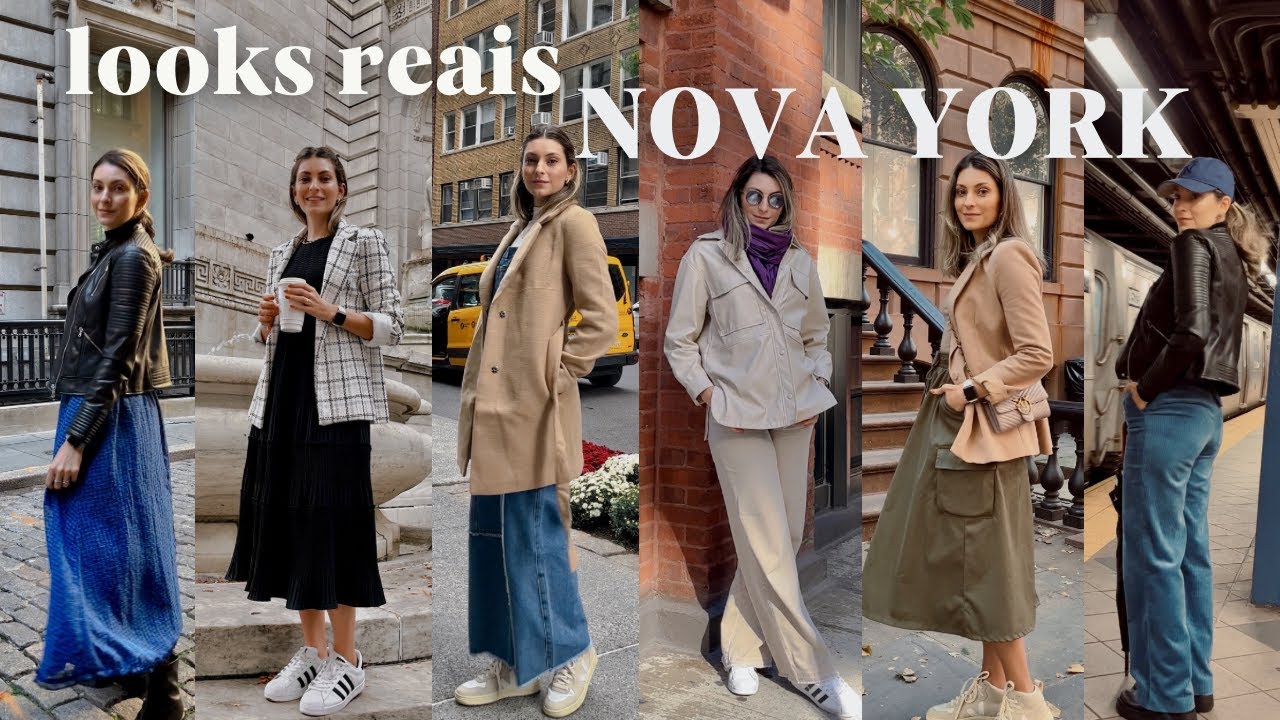 LOOKS QUE USEI EM NOVA YORK | roupas para o outono, frio e com uma mala de mão