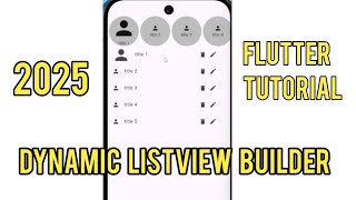 How to create dynamic ListView Builder full tutorial? List View Builder step by step tutorial