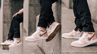 Jordan 1 Pink Salmon (1985) - Double Swoosh On Feet