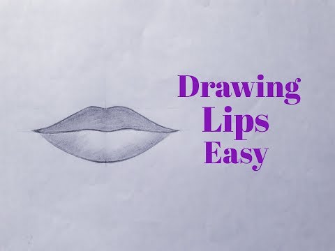 How to draw lips easy step by step for beginners...
