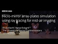 Micro-mirror array-plates simulation using ray tracing for mid-air imaging