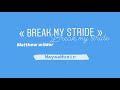 Break My Stride - Matthew Wilder (cover Maya)