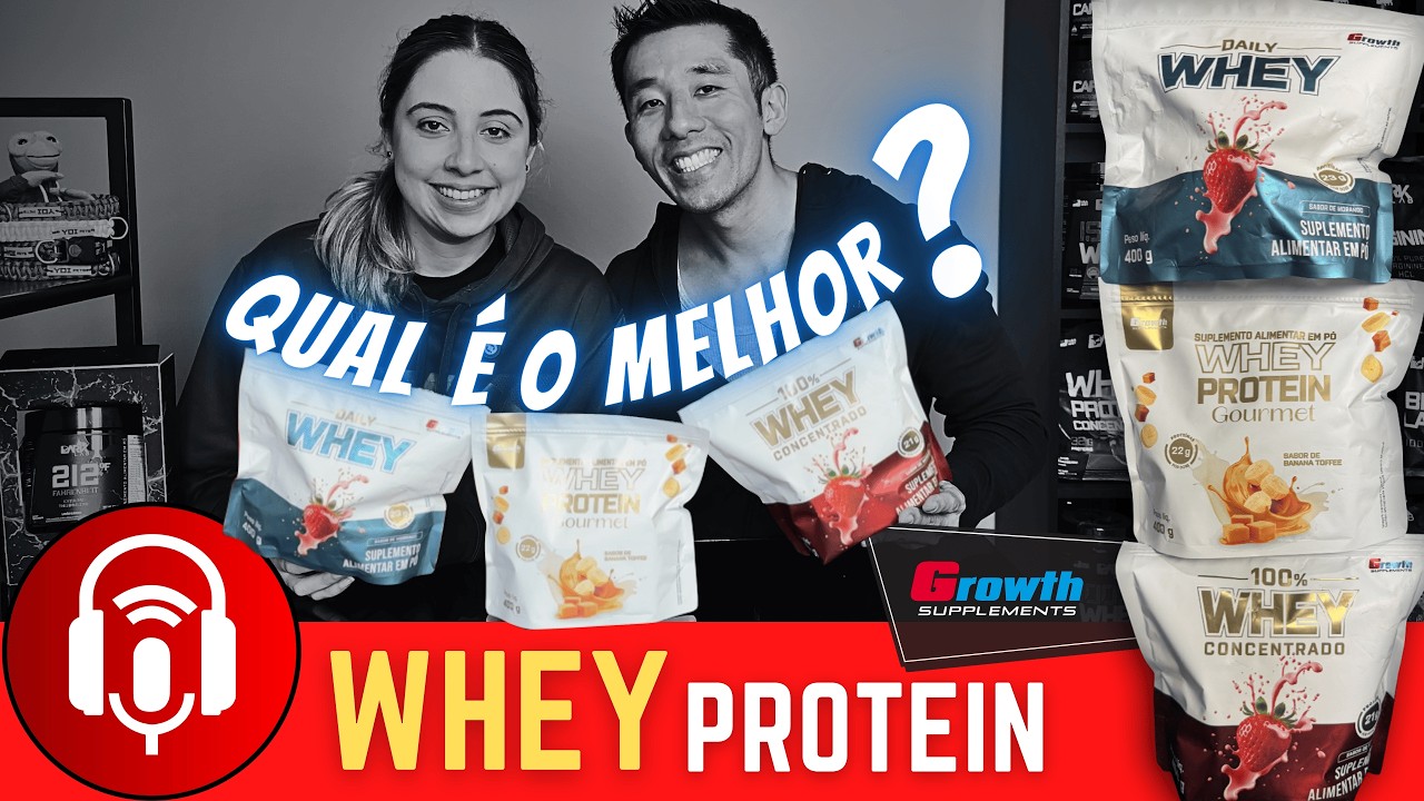 Miniatura da avaliação em vídeo de Whey Protein Concentrado Growth Supplements 450g Natural