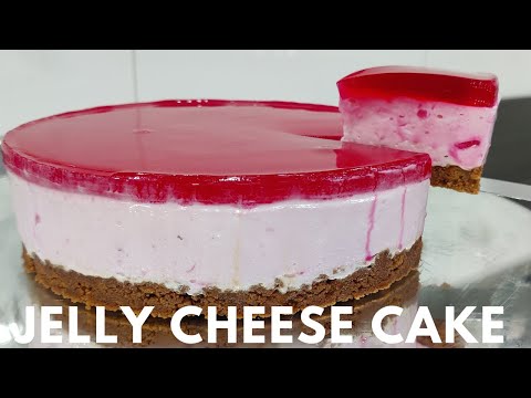 Strawberry Jelly Cheese Cake | Strawberry Cheese Cake | Cheese Cake Recipe Without Cheese
