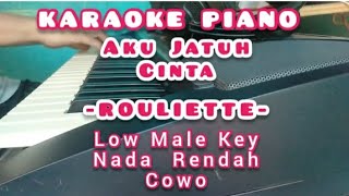 Download lagu Aku Jatuh Cinta - Roulette Karaoke Piano Low Male Key Nada rendah Cowo mp3
