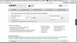 Using Zabasearch as a FREE Premium member to find anyone!