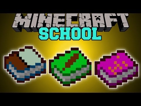 Minecraft: SCHOOL MOD (BOOKS WITH POWERS!) Mod Showcase