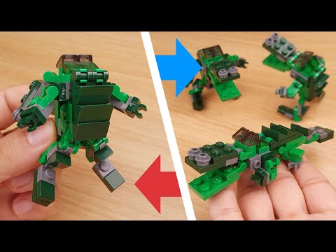 LEGO brick Crocodile transformer robot tutorial Crocky #LEGO #MOC #レゴ変形ロボ #レゴアイデア #레고변신로봇
