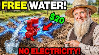 Everyone PAYS $15,000 to Drill a Well... Here's How AMISH Get Free Water With a $20 Ram Pump