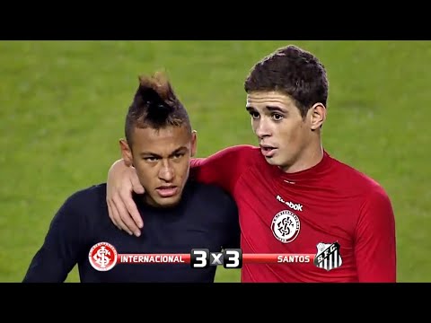 THE DAY NEYMAR HELPED SANTOS FIGHT BACK FROM 3x0 TO A DRAW AGAINST INTERNACIONAL LED BY OSCAR!