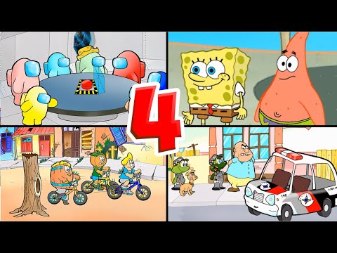 Gibi Nossa Turma em 4 Episódios - Bob Esponja, Among Us, Cidade Fantasma e o Sumiço dos Cachorros...