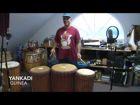 67 Ballet style dunun pieces on 3 dunun (djun djun,djuns,duns) in 11 min