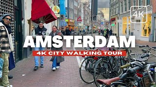 🇳🇱 Amsterdam, Netherlands Walking Tour - Amsterdam Central Canal Walk (4K HDR 60fps)