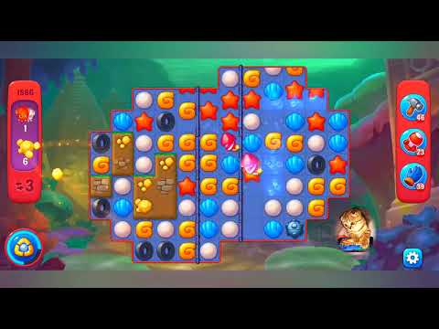 фишдом 2022 # 1586 уровень - прохождение без бустеров # Fishdom,  1586  level - no Boosters.