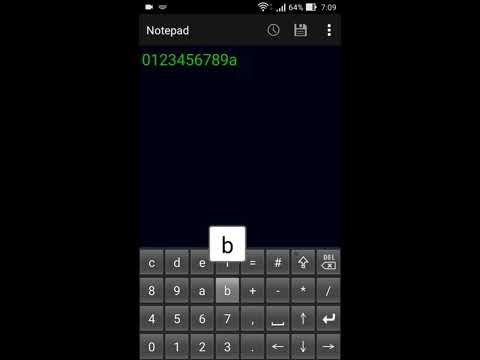 Hexadecimal numeric keypad video