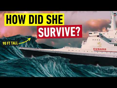 Thumbnail for 90ft WAVE: QE2's Survival Plus More Incredible Rogue Wave Cruise Ship Tale