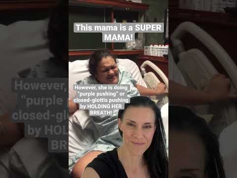 Baby Pushes During LABOR (2nd Stage) #shorts